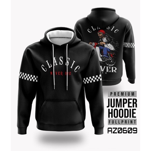 JAKET HOODIE SUNMORI CLASSIC STYLE ADA SIZE S SAMPAI 3XL AZ0609 FourJersey