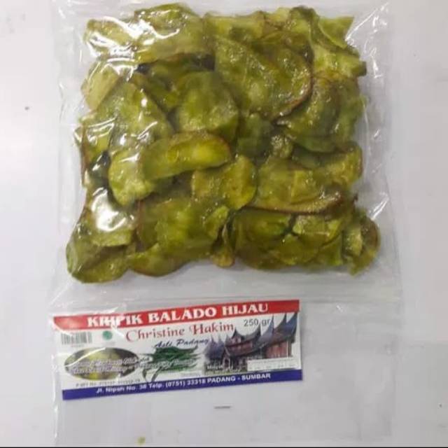 

Keripik Singkong Balado Hijau Christine Hakim 250g/ Kripik Sanjai Cabe Ijo Oleh2 Khas Masakan Padang