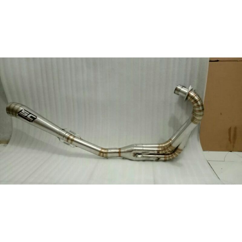 CB 400 header pipa stainless las argon