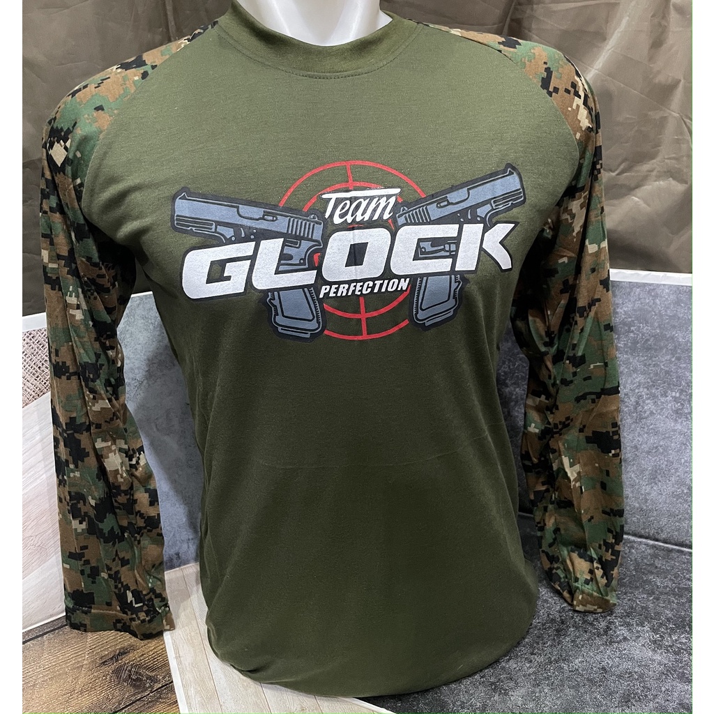 Kaos Raglan Marpad Glock - Kaos Raglan Panjang - Kaos Lengan Panjang - Kaos Loreng