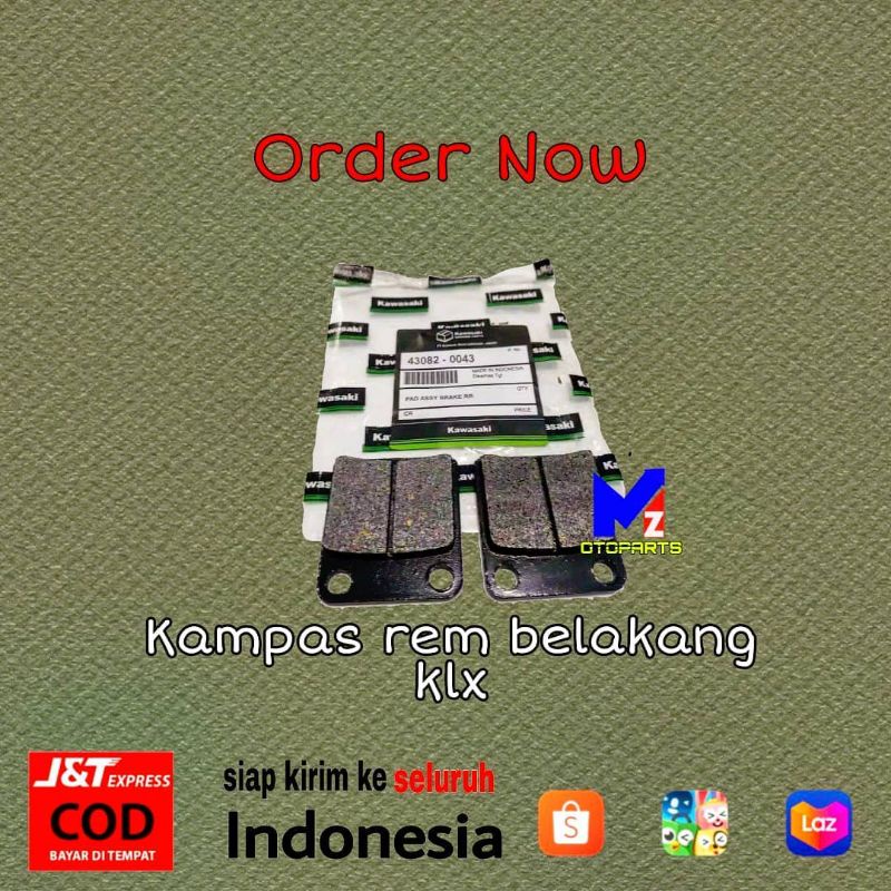 kampas rem belakang klx