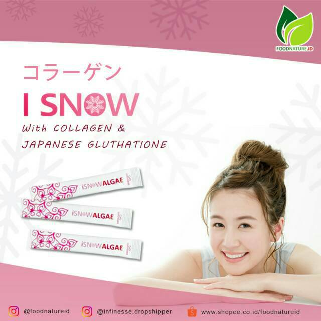 ISnow Collagen Gluthatione plus Goji Berry - suplemen kulit 1box isi 20sachet