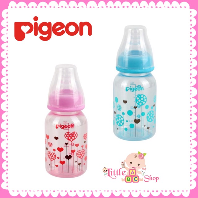 Pigeon Botol PP Clear Botol Susu with Slim Neck Type Nipple  / Pigeon Botol Susu PP