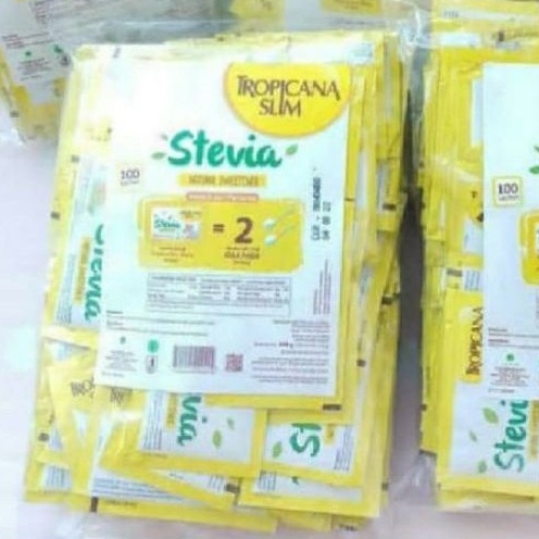 

TERLARIS!! TROPICANA SLIM STEVIA ISI 100 SACHET