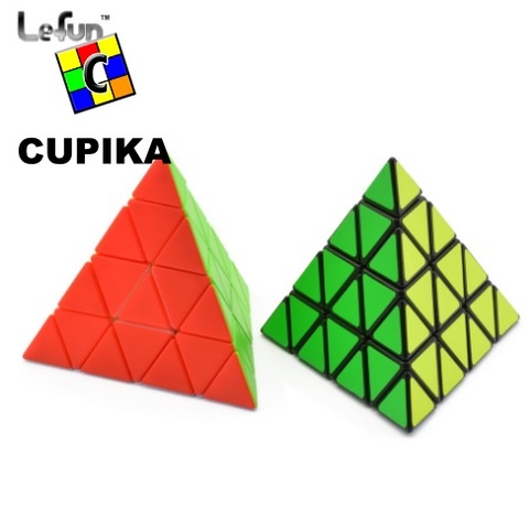 Rubik LEFUN Piramid 4x4 Pyraminx Segitiga Magic Cube Stickerless