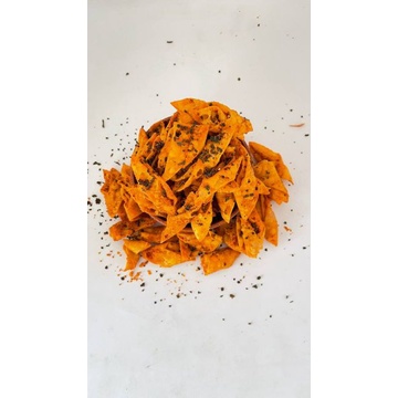Pangsit Kriwil Goreng Pedas Jeruk Juragan Basreng 250gr Makanan Ringan