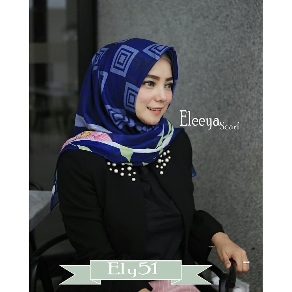 HIJAB SEGIEMPAT MOTIF ELY 51 ||  Eleeya Scarf