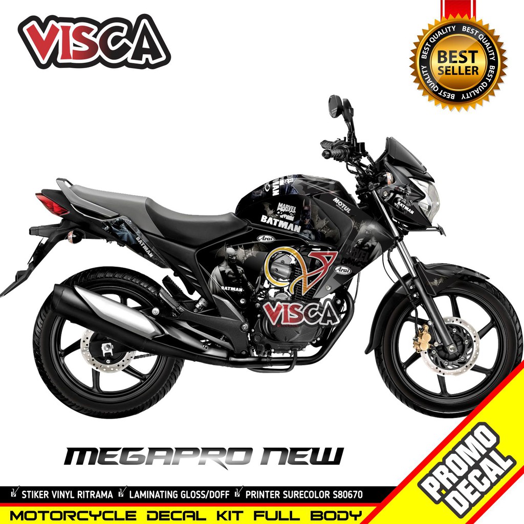Decal Mega Pro New Decal Megapro Fullbody Stiker Motor MegaPro New Batman