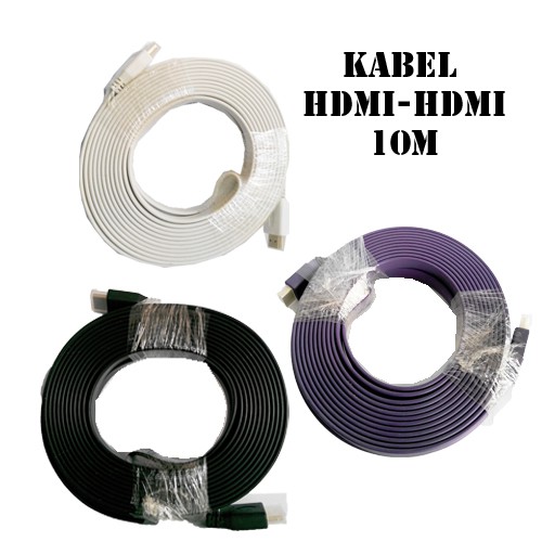 HDMI Kabel 10m Flat Versi 1.4