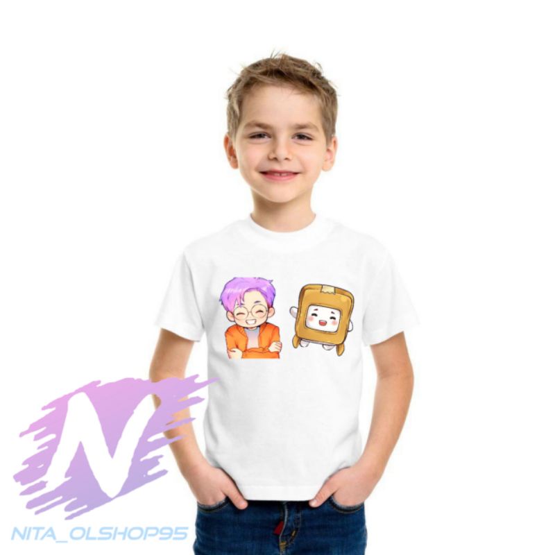 kaos lankybox kaos karakter anak lanky box
