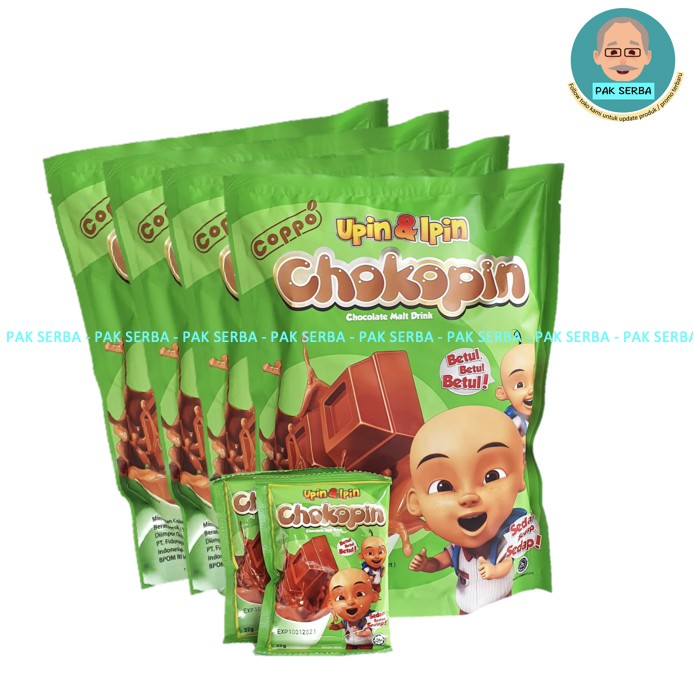 Minuman Coklat Chokopin Chocolate Malt Drink Upin &amp; Ipin (4 BAG) / Chocopin