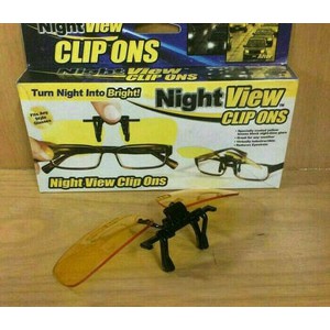 Clip On Kaca Mata Night View Into Bright 100% UVA&amp;UVB Protection