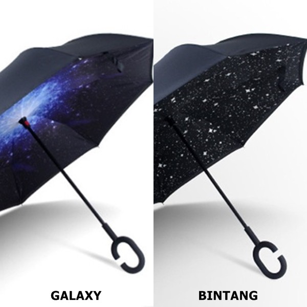 TERMURAH PRODUK TERBAIK Payung Mobil terbalik Up side down Umbrella Kazbrella car umbrella motif
