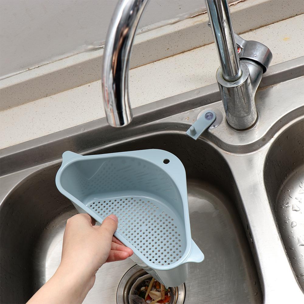 TOP Rak Tiris Dapur Multifungsi Sucker Segitiga Spons Rak Wastafel