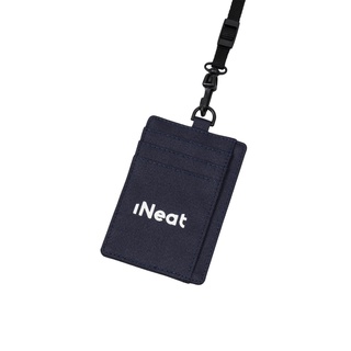 iNeat Card Holder Lanyard ID Card Nametag Wallet Navy