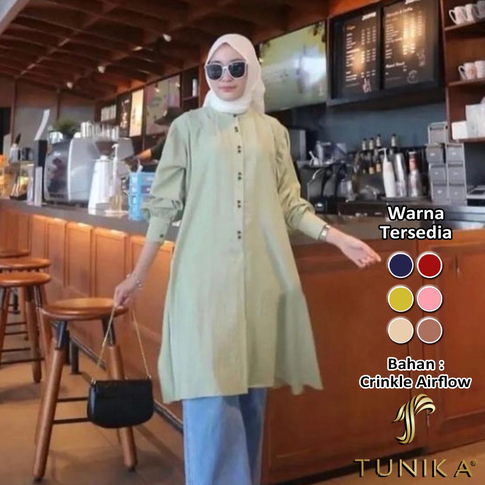 Mutia Tunik Crinkle Airflow / Tunik Muslim / Tunik Wanita / Marsi Tunik / Lexoir-2