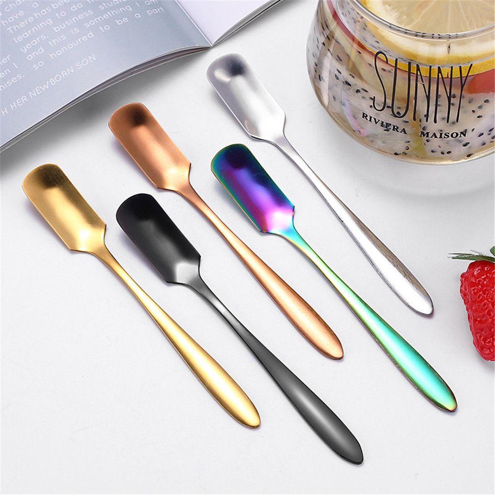 Solighter Sendok Kopi Coffeeware Creative Square Dessert Spoon