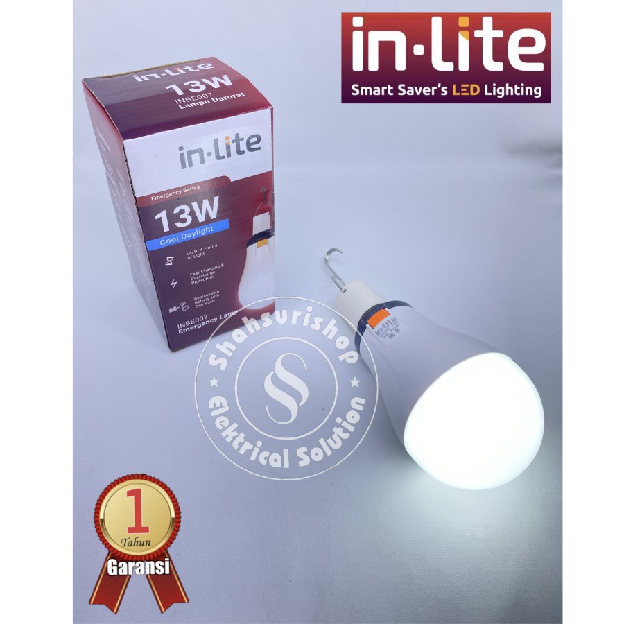 INLITE EMERGENCY LED BULB INBE007 13 WATT 13W LAMPU DARURAT