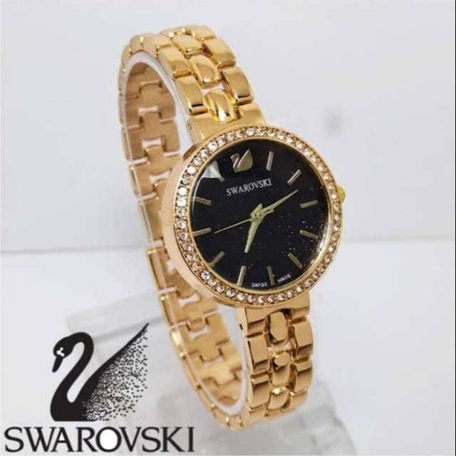 Jam tangan analog jam tangan cewek jam tangan warna gold jam tangan swarovski jam tangan terbaru