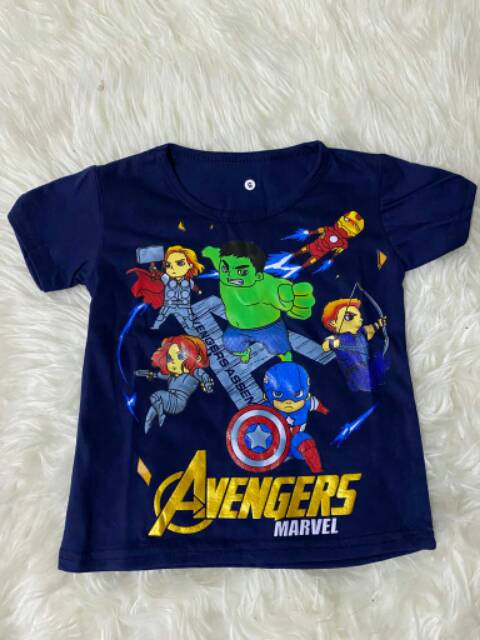 Kaos anak cowok (AVENGERS)  1-9 tahun