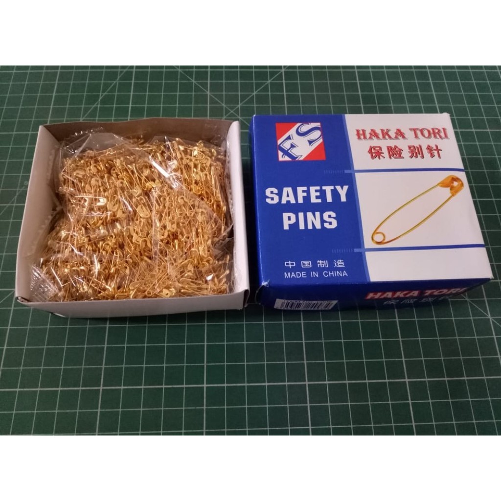 Peniti Emas / Safety Pin Ukuran Kecil Merk HAKATORI