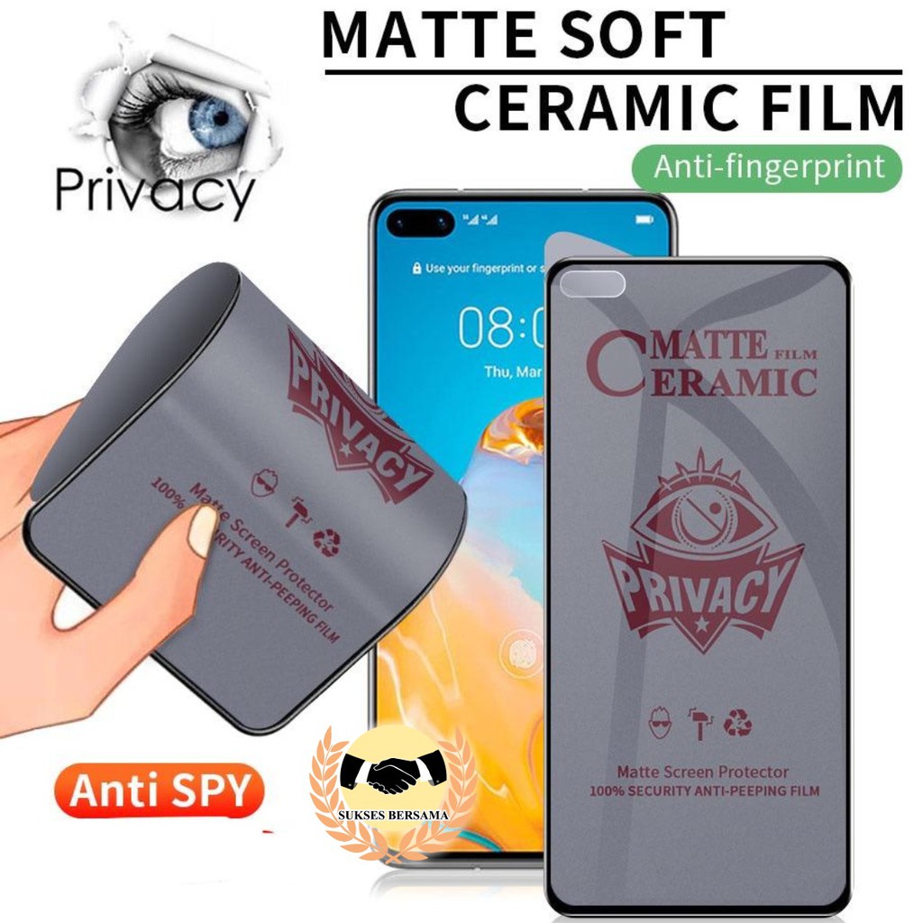 TEMPRED GLASS SPY MATTE KERAMIK CERAMIC VIVO Y12 Y15 Y17 Y19 Y21 Y21S Y33S Y53 Y53S Y30 Y50 Y71 Y81 Y83 Y91 Y93 Y95 BSB4807