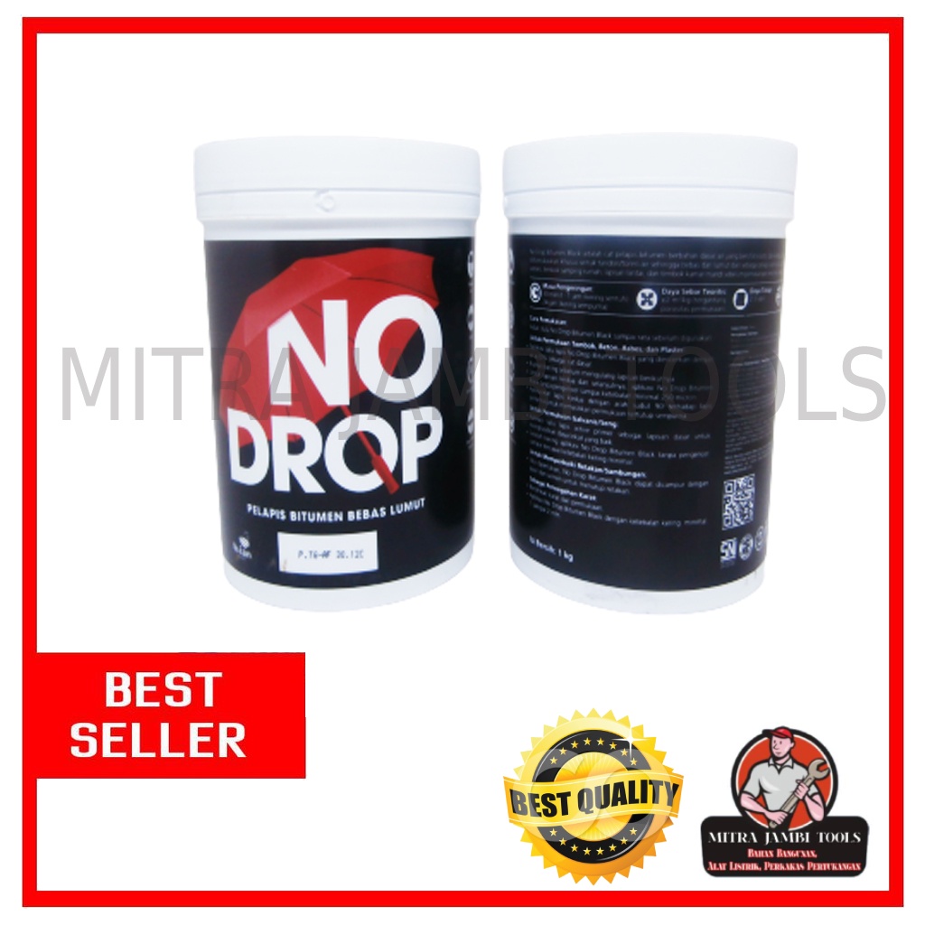 CAT PELAPIS ANTI BOCOR NO DROP BITUMEN BLACK 1 KG