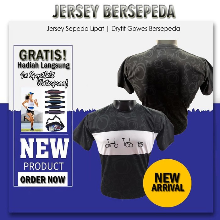 Jual Kaos Brompton Jersey DryFit Bersepeda Lipat Olahraga | Jersey Gowes Murah
