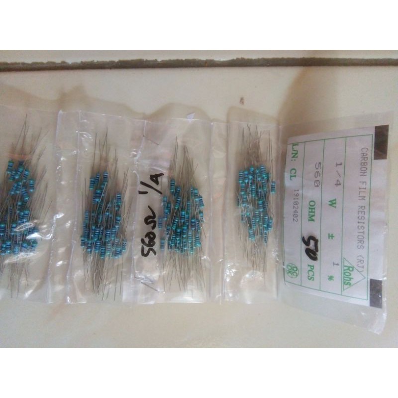 Resistor 560 ohm 1/4 watt per 50pcs