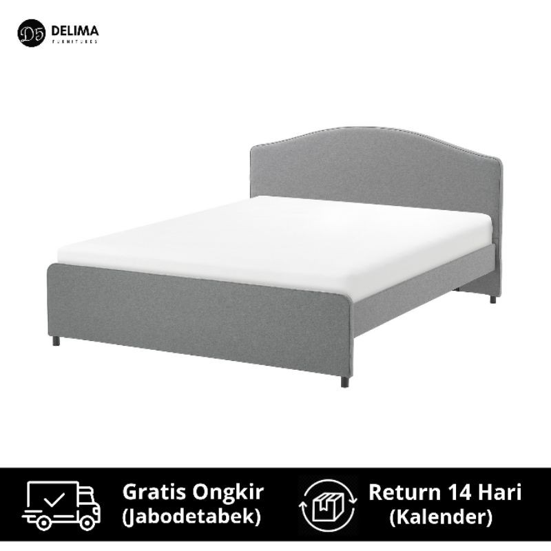 Jual Bed Frame Divan Bed Rangka Tempat Tidur Berpelapis, Vissle Abu-abu ...