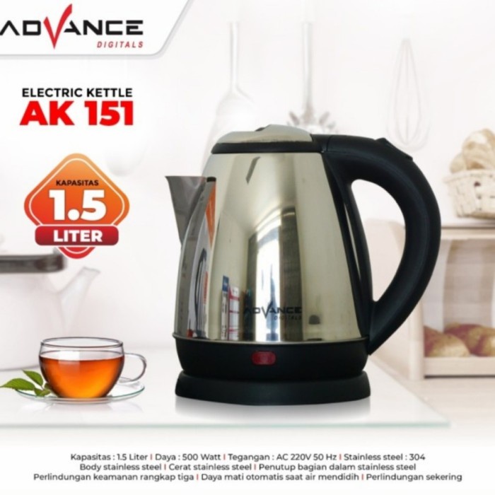 Advance AK-151 Electric Kettle 1,5 Liter Teko Listrik AK151