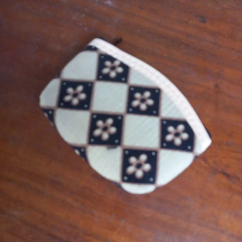 Souvenir Dompet Koin Batik, Kotak (11 cm x 8 cm), Motif Batik Simbut (Banten)