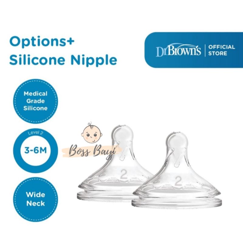 DR BROWNS Nipple Options+ Wide Neck