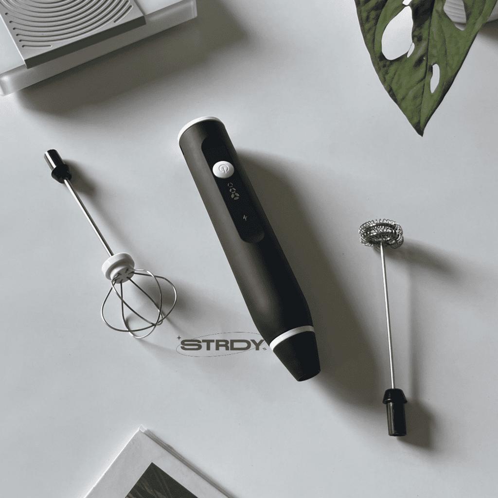 [STRDY.] MILK FROTHER USB - PEMBUIH SUSU FROTHER HITAM AESTHETIC PENGADUK
