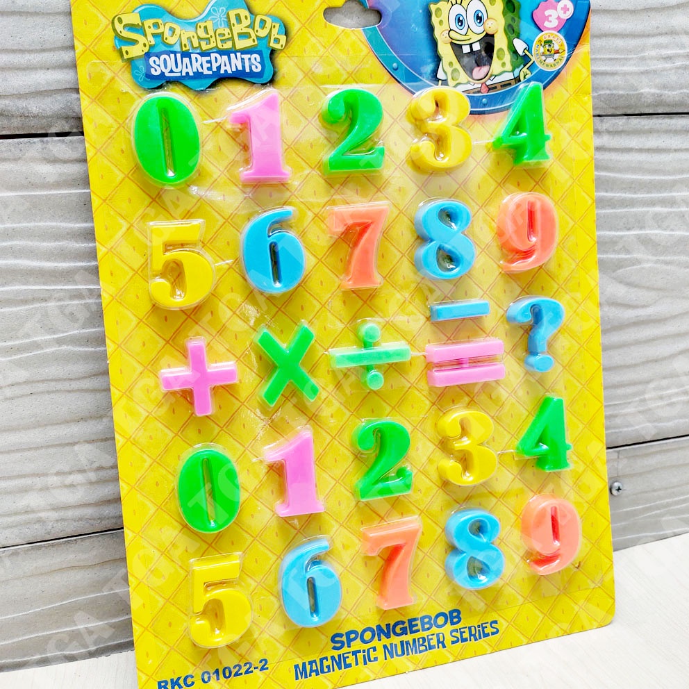 Spongebob Magnetic Number Series Mainan Edukasi Mengenal Angka Magnet Belajar Berhitung