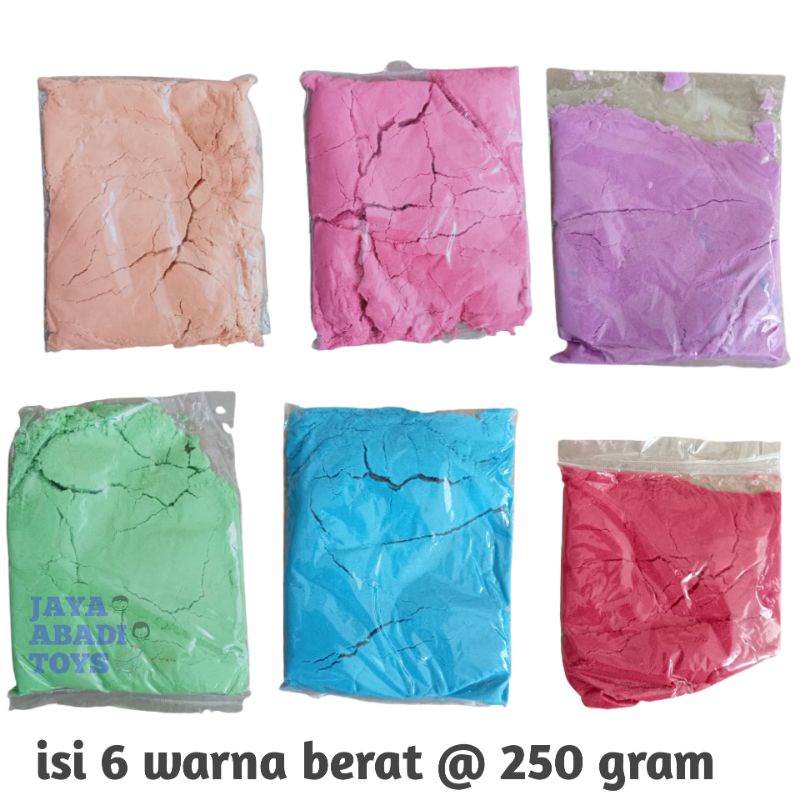 MURAHH !!! MAINAN ANAK PASIR KINETIK / PASIR AJAIB / REFILL MAGIC SAND KEMASAN KANTONG PLASTIK