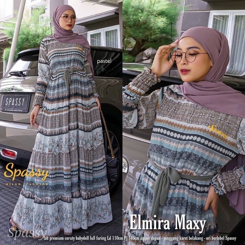 SALE !! GAMIS CERUTY PRINTING SQUARE YUNDY JASMINE AINUN #2 MIPOSA - Maxy Dress Bahan Ceruty Wolfis Motif