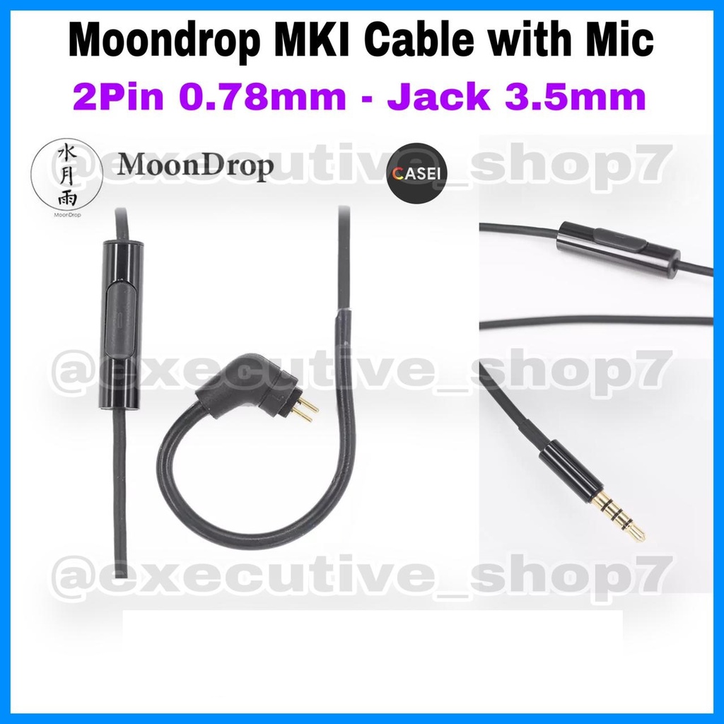 Moondrop MKI Cable with MIC - 2Pin 0.78mm - Jack 3.5mm