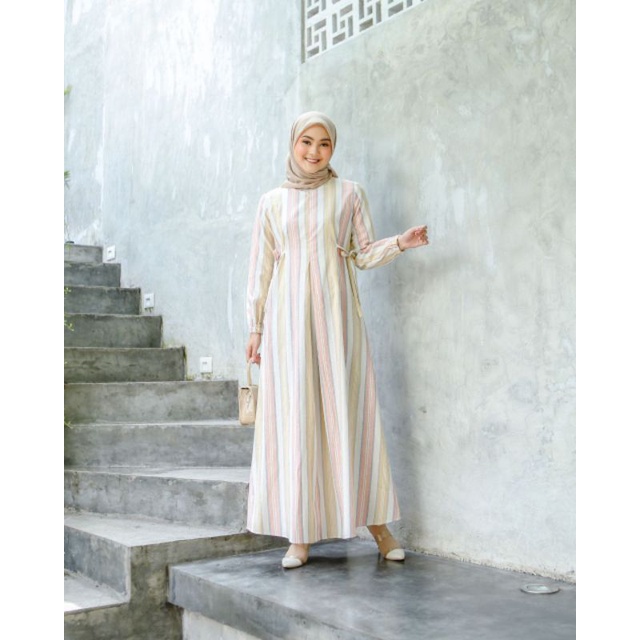 NANDA DRESS KEKINIAN BY LE KHARI DRESS MODERN BAHAN TERNYAMAN KUALITAS TERBAIK