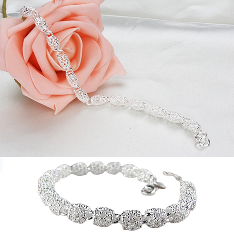 Fancyqube Gelang Rantai 925 Sterling Silver Model Hollow Unik Untuk Wanita