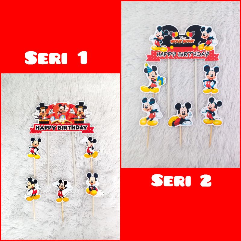 

Cake topper/topper banner/hiasan kue MICKEY MOUSE