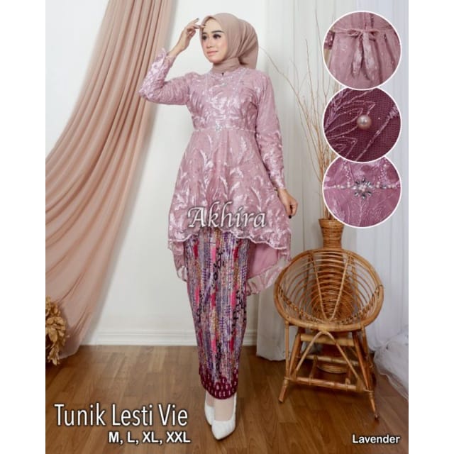 Kebaya Tunik Lesty Vie / Tunik Kebaya Brukat Modern / Kebaya Wisuda /  Kebaya Pesta / Kebaya Modern