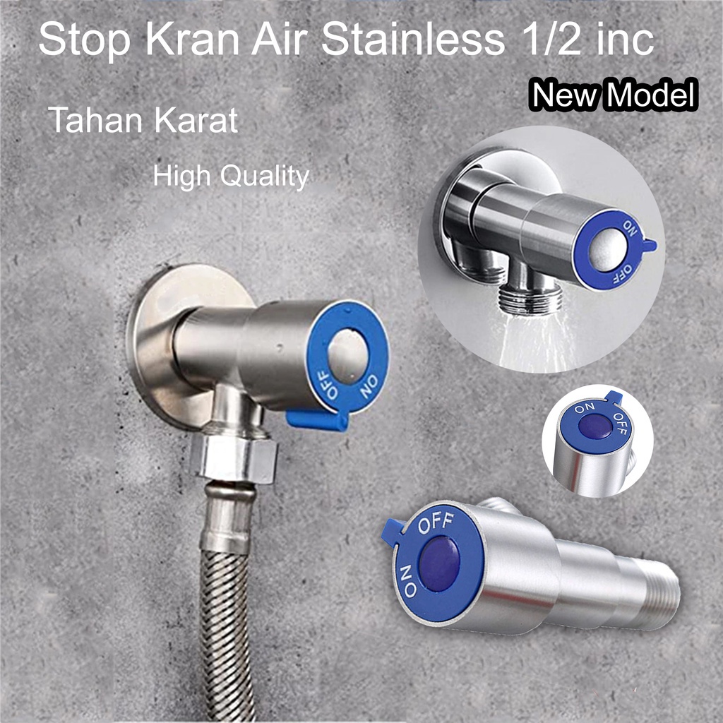 (SerbaSerbi)Stop Kran Single 1/2 Inch Bahan Stainless New Model SKS 86