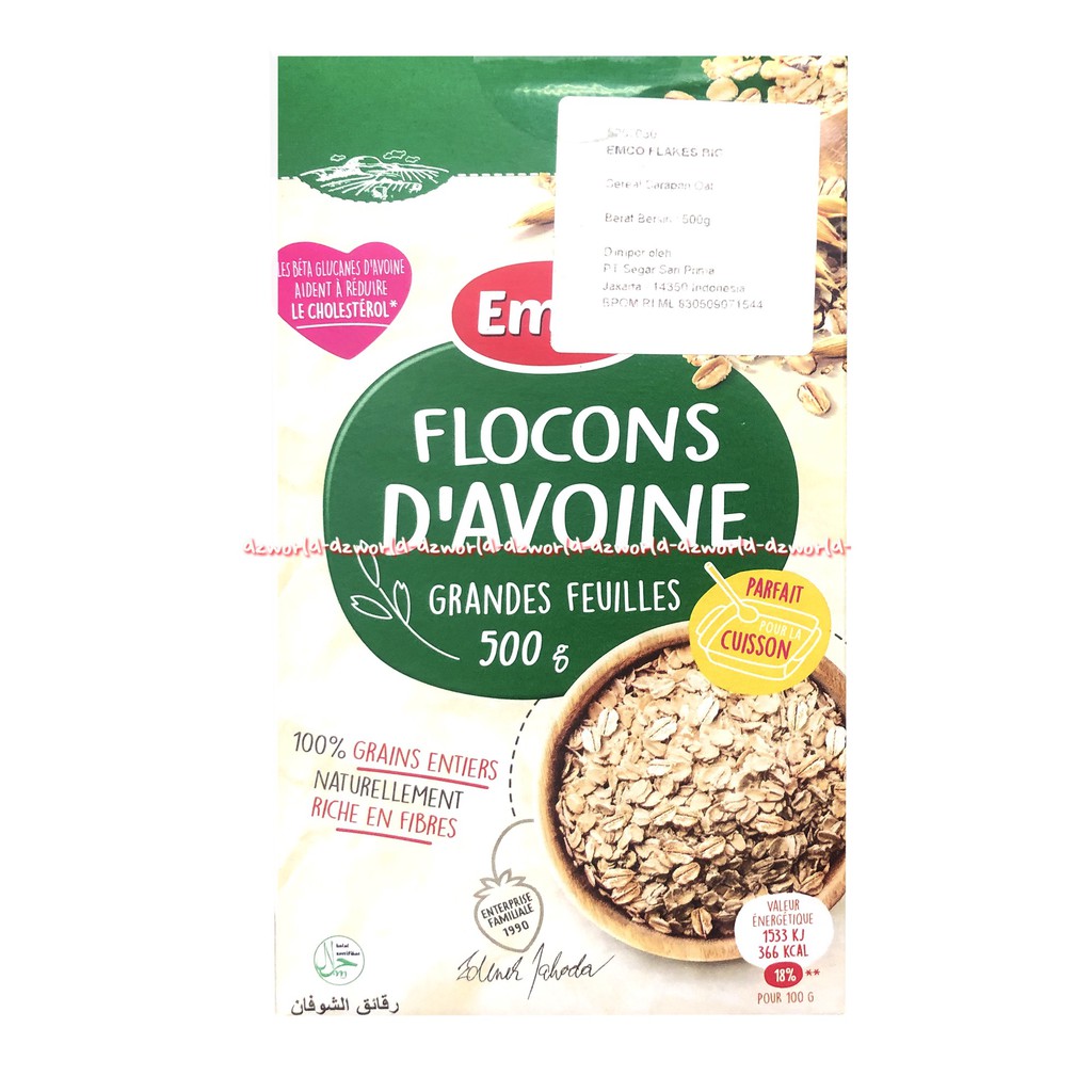 Emco Flocons D'Avoine Grandes Feuilles 500gr Sereal Oat