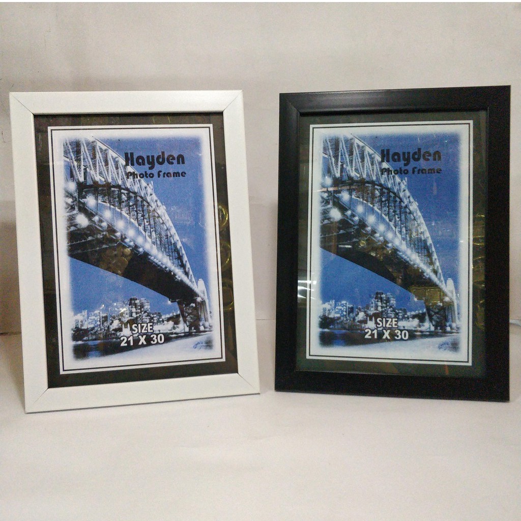 A4 Minimalis (21x30 cm) Bingkai / Pigura / Frame Foto 11R / Sertifikat Hitam Putih