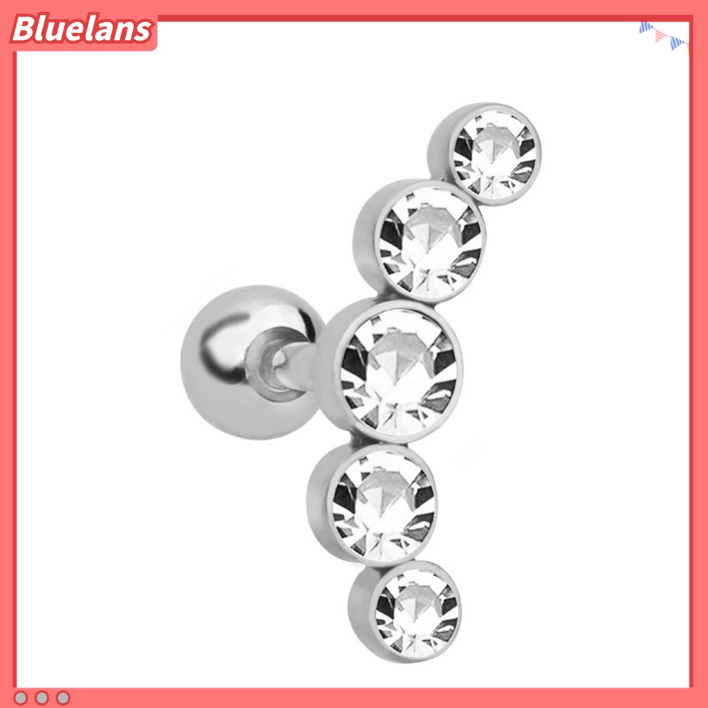 1pc Anting Stud Piercing Tulang Rawan Bahan Stainless Steel Untuk Wanita