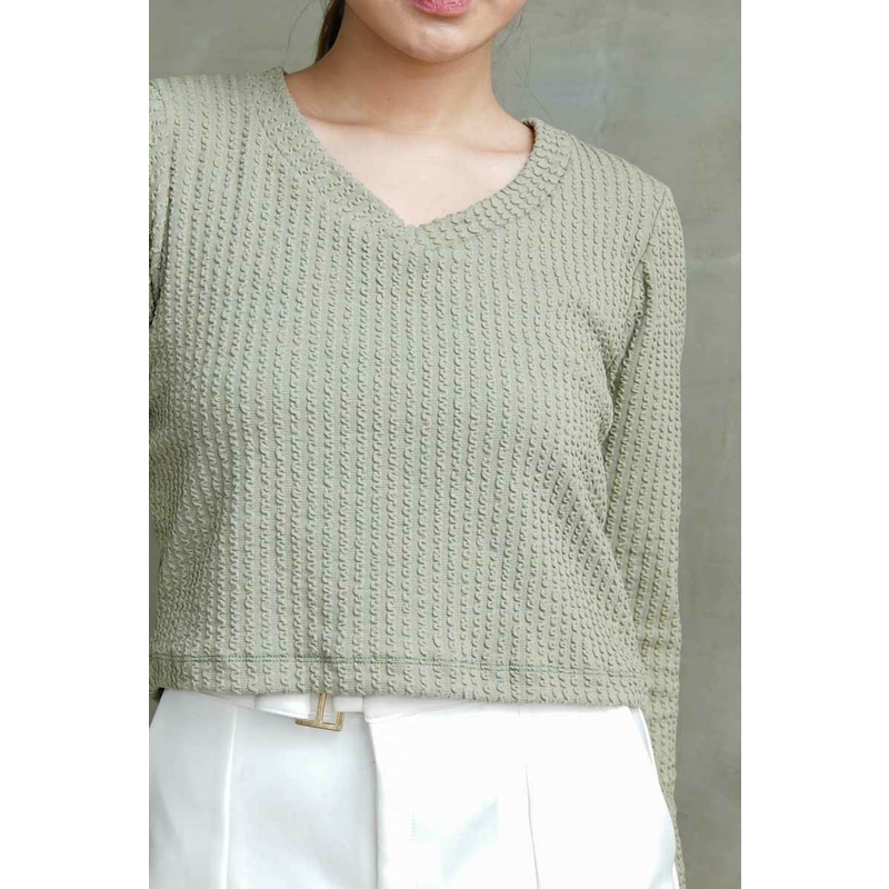 Ros Ginger Knit Top Atasan Wanita Blouse