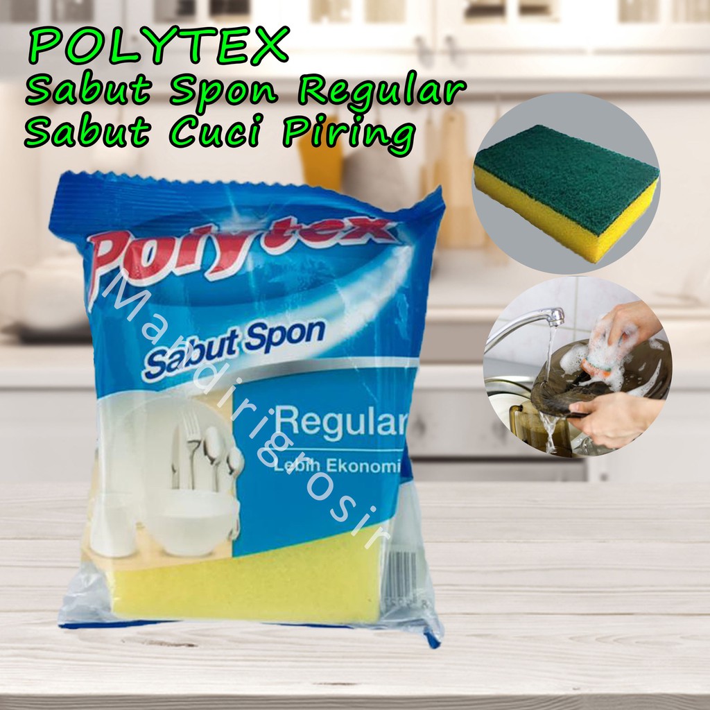 Sabut Spon *Polytex * Regular * spons cuci piring