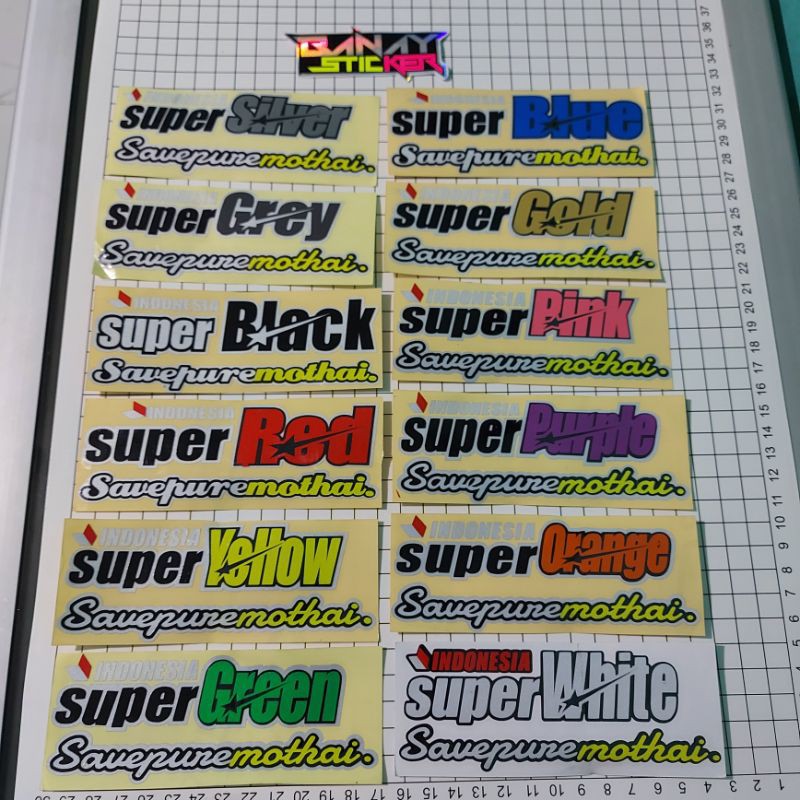 STICKER CUTTING SUPER BLUE SAVEPUREMOTHAI, SUPER WHITE, SUPER BLACK DLL