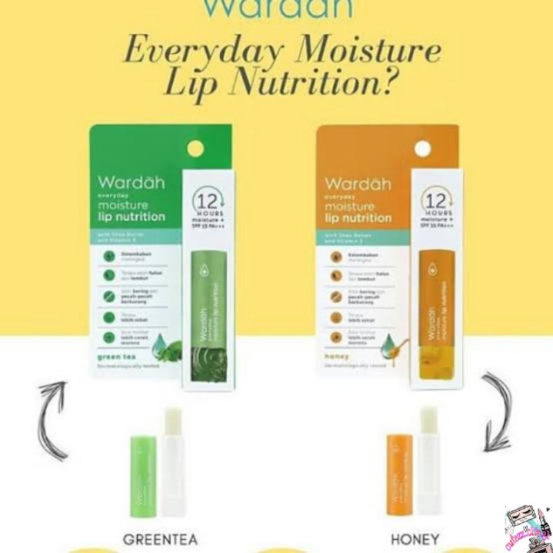 ☃Cutezz_Ching1☃Wardah Everyday Moisture Lip Nutrition 4g